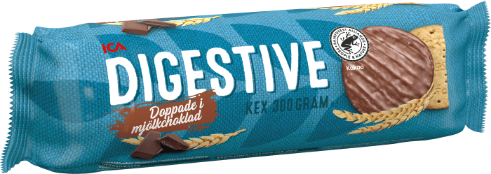 Digestive doppade i mjölkchoklad