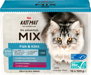 Kattmat Fisk & Kött i sås