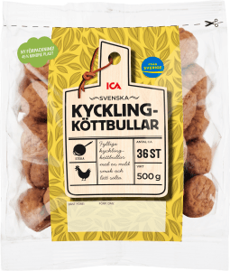 Kycklingköttbullar Stekta Färska