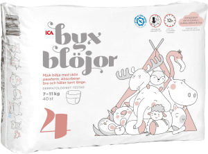 Byxblöjor Strl 4, 7-11kg Miljömärkt
