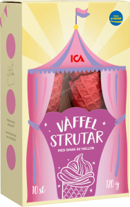 Våffelstrutar hallon