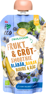 Grötsmoothie Blåbär banan