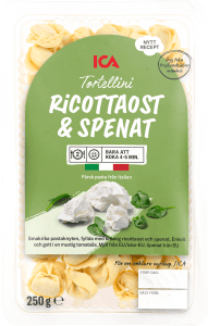 Tortelloni Ricottaost & Spenat