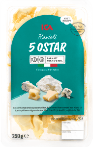 Pasta Ravioli Fem Ostar Färsk
