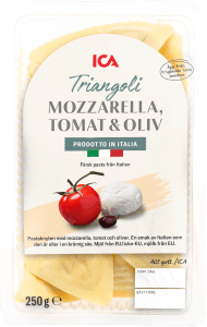 Pasta Triangoli Mozarella Tomat & Oliv Färsk