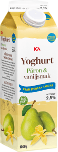 Yoghurt Päron Vanilj 2,5%