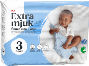 Blöjor Extra mjuk öppen blöja strl 3 5- 40-p