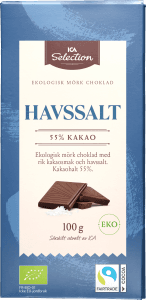Chokladkakor Mörk choklad Havssalt eko