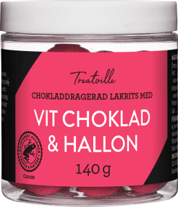 Lakritskulor Chokladdragerad lakrits-Hallon