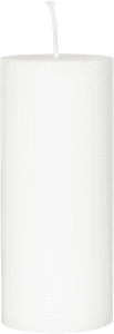 Blockljus Vit 100% Stearin 6x14cm