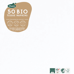 Servett Vit 3-lags 33x33cm FSC