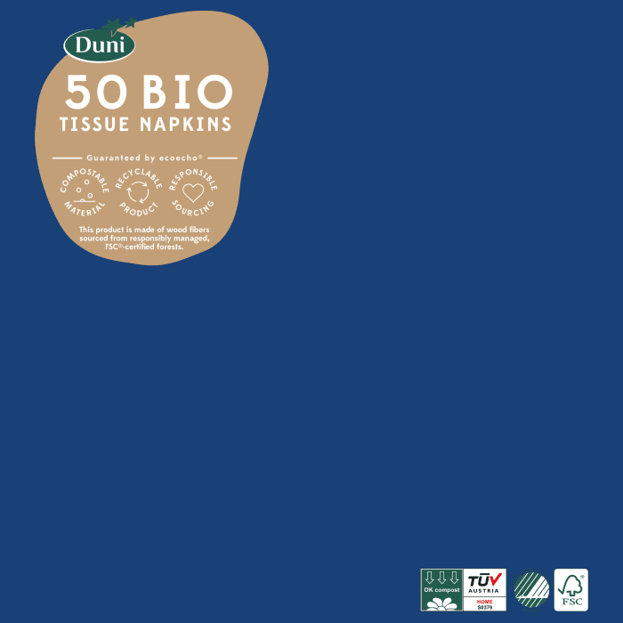 Servett Mörkblå 3-lags 40x40cm