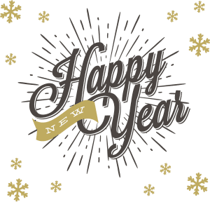 Servett Happy New Year 3-lags 33x33cm
