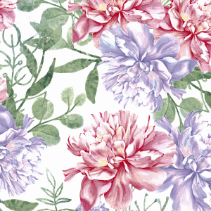 Servetter Pastelflowers 33X33cm