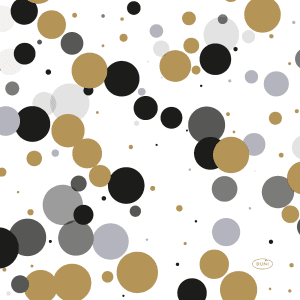 Servetter Festive Bubbles Black 24X24cm