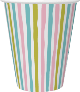 Pappersmugg Stripes Mult 24cl