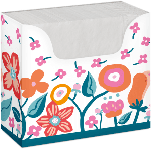 Servettbox Vibrant Bloom 1-lag 33x33cm
