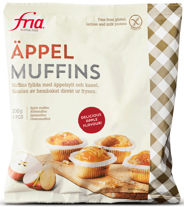 Äpplemuffins Glutenfri Fryst