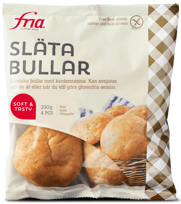 Slät bulle Glutenfri Fryst