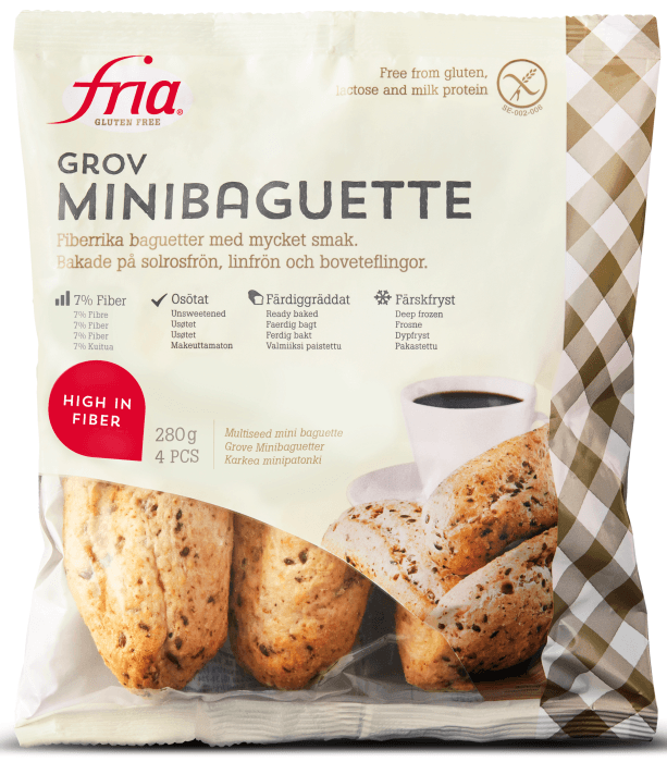 Grov minibaguett Glutenfri Mjölkfri Fryst
