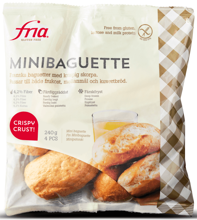 Minibaguetter Glutenfri Mjölkfri Fryst