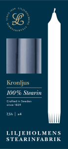 Kronljus Duvblå 4-pack