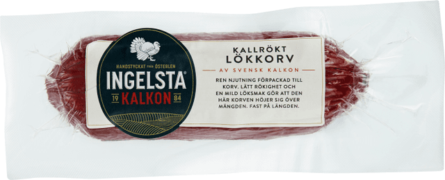 Lökkorv av Kalkon Kallrökt