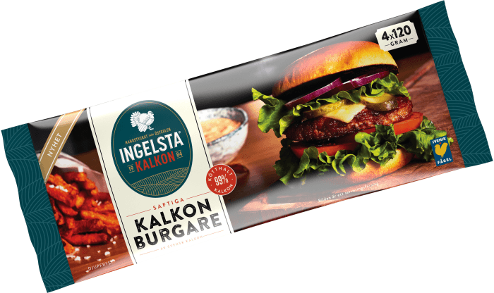 Kalkonburgare Fryst 4-p