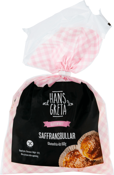 Saffransbullar 4-p Glutenfria Frysta