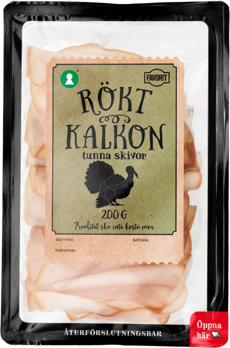 RÖKT KALKON TUNNA SKIVOR