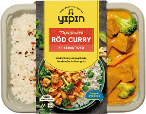 Röd Curry Thailändsk friterad Tofu