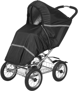 Regnskydd för sulky Svart