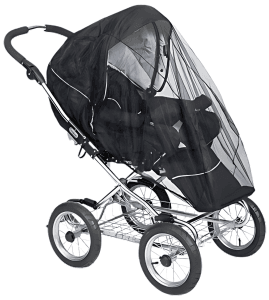 Insektsnät för Enkelvagn Svart