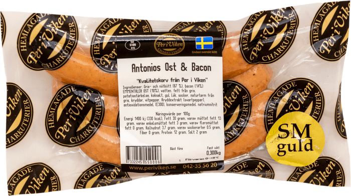 Korv Antonios Ost & Bacon