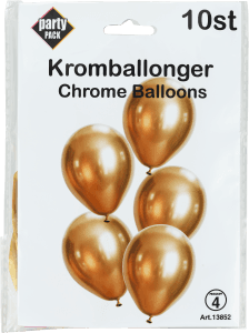 Ballong Krom Guld 10-p