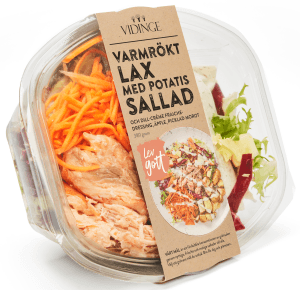 Sallad med Varmrökt Lax & Potatissallad