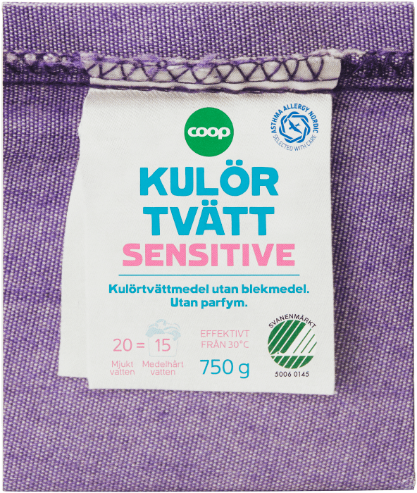 Kulörtvättmedel Sensitive