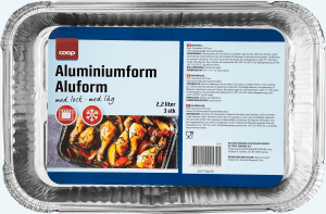 Aluminiumform med lock 3-pack