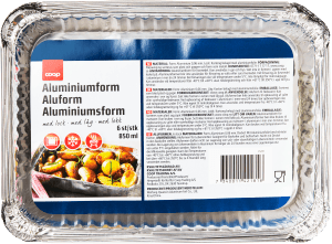 Aluminiumform med lock 6-pack