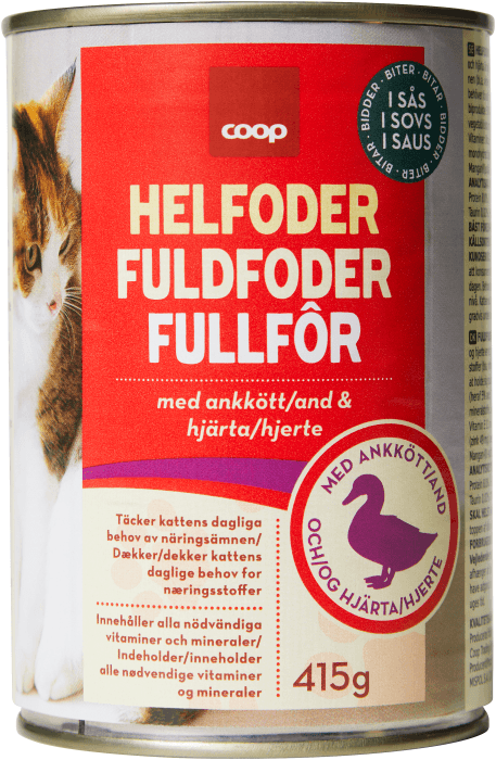 Kattmat Helfoder Ankkött