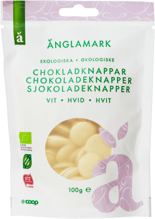 Chokladknappar Vita Eko