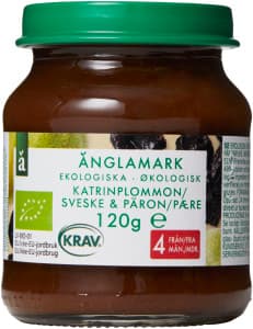 Barnmat Katrinplommon & Päron 4 mån Eko