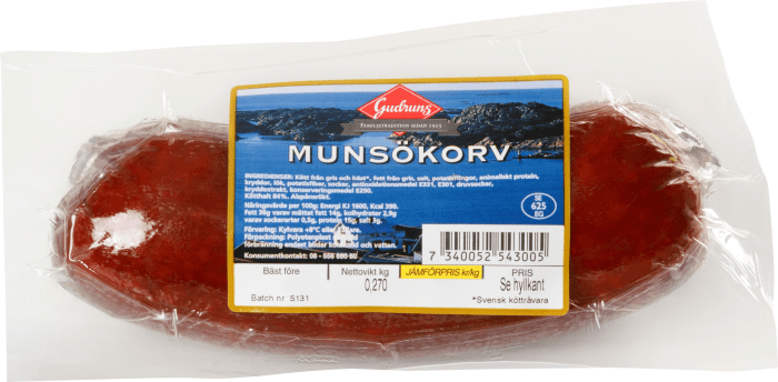 Munsökorv Alspånsrökt