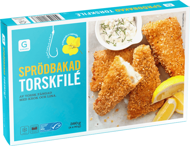 Sprödbakad Torskfilé Fryst MSC