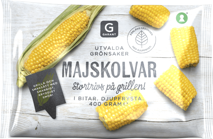 Majskolvar i Bitar Fryst