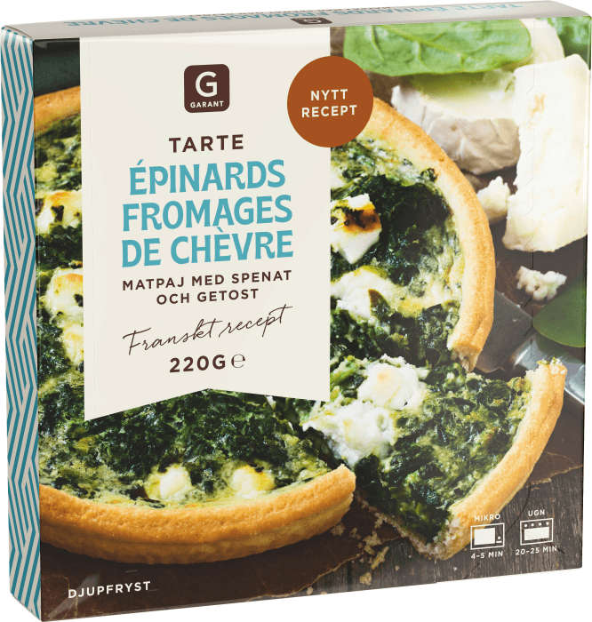 Fransk Paj Spenat & Getost Fryst