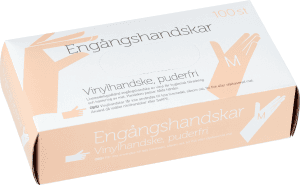 Engångshandskar Vinyl Puderfri M