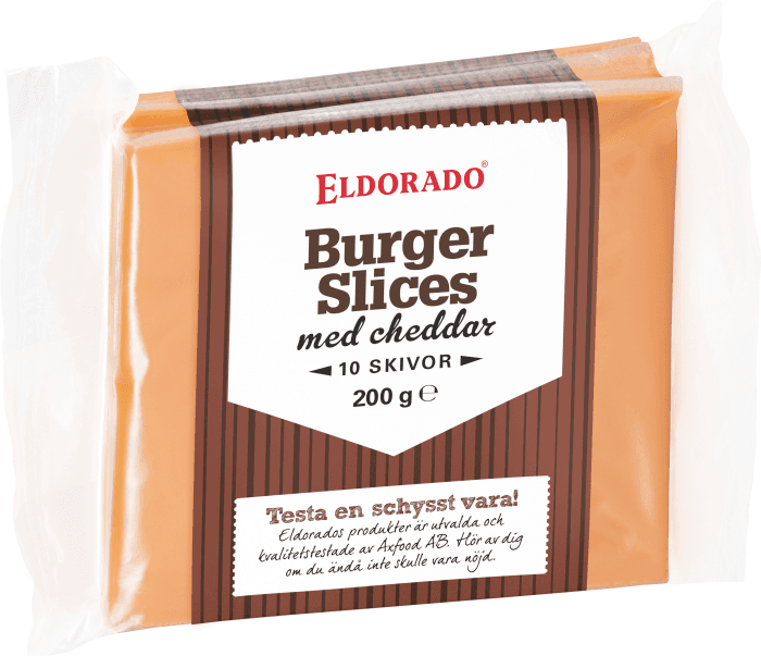 Burgerslices med Cheddar
