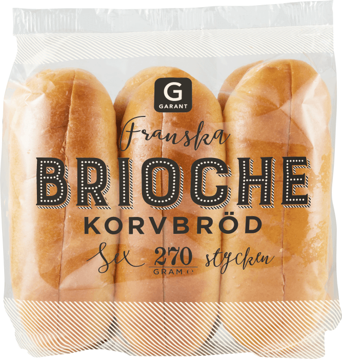 Brioche Korvbröd 6-p