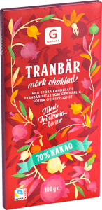 Tranbär Mörk Choklad 70% Kakao